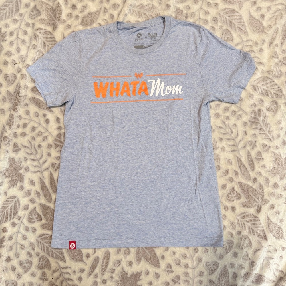 Tumbleweed Texstyles T-Shirt Womens Medium Blue WHATA Mom Whataburger Texas Tee